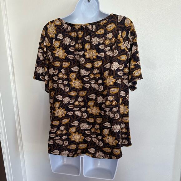 LUCKY BRAND Scoop Neck Top, Floral, Size Small - PERFECT for Fall! - Picture 8 of 9